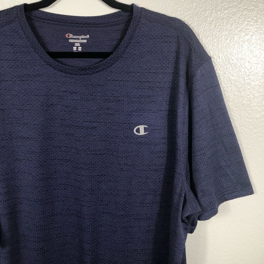CHAMPION men’s tee shirt outdoor style blue - Picture 1 of 5